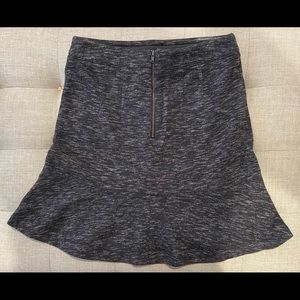Ann Taylor Loft Dark Spacedye Grey Mini Skirt XSP
